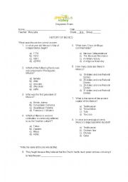 English Worksheet: History of Mexico