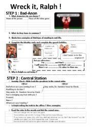 English Worksheet: Wreck it, Ralph!