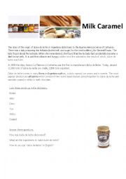 English Worksheet: Amazing discoveries: Milk caramel