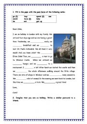 English Worksheet: POSTCARD