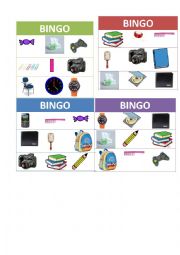 English Worksheet: bingo for kids