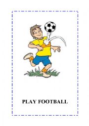 English Worksheet: Sports flashcards. 10 flashcards.  editable