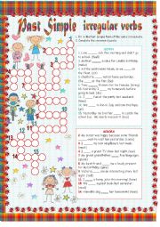 Irregular Verbs - Past Simple - Crosswords