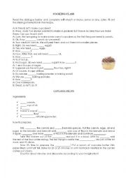 English Worksheet: Practicing much and many with a cupcake recipe