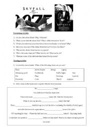 English Worksheet: James Bond - Skyfall (Trailer)