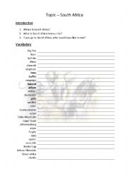 English Worksheet: South Africa