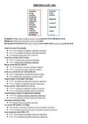 English Worksheet: Adjectives (-ed / -ing)