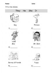 English Worksheet: Personal Pronouns