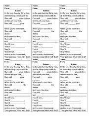 English Worksheet: Robot