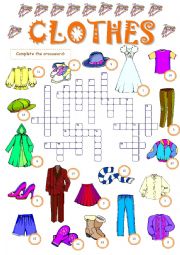 English Worksheet: Clothes