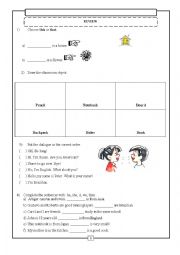 English Worksheet: Review - elementay