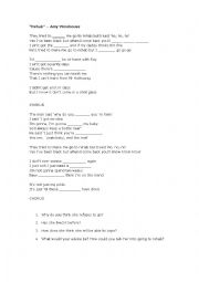 English Worksheet: Song: Rehab, by Amy Winehouse