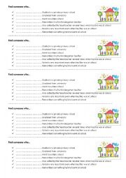 English Worksheet: Find someone who - Education