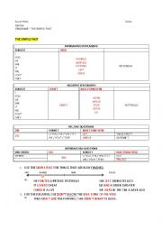 English Worksheet: Simple past