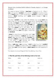 English Worksheet: Gullivers Travels