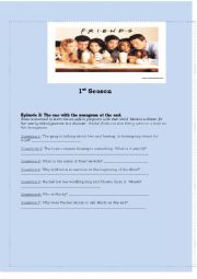 English Worksheet: Friends Questions 
