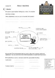 English Worksheet: Lesson plan: About Teachers