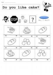 English Worksheet: Do you Like Cake?