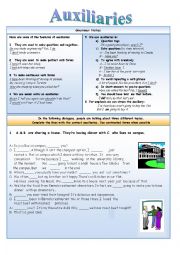 English Worksheet: Auxiliaries