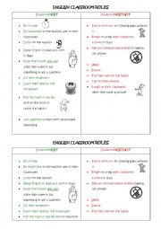 English Worksheet: English Classroom Rules