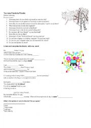 English Worksheet: Too many friends by Placebo