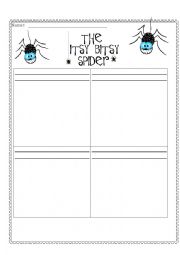 The Itsy Bitsy Spider Song - ESL worksheet by carolinekmurray