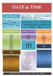 English Worksheet: Date & Time