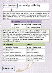 English Worksheet: conditional type 1