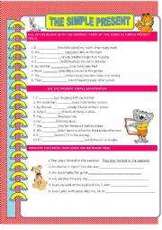 English Worksheet: Present simple exercises.