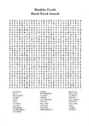 Healthy Food Wordsearch