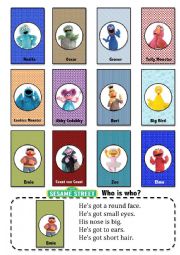 English Worksheet: who is who (Sesame Street)