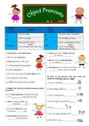 English Worksheet: Object Pronouns