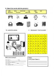 English Worksheet: Furniture