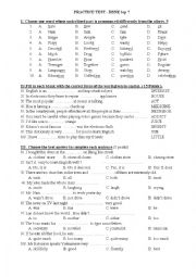 English Worksheet: Practice test