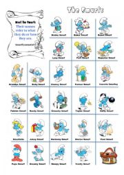 English Worksheet: Meet the Smurfs