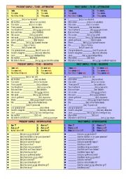 English Worksheet: Verb TO BE in Present Simple and Past Simple