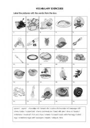 English Worksheet: Vocabulary exercise