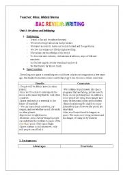 English Worksheet: samples of writing for the 4th form