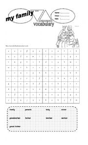 English Worksheet: family member