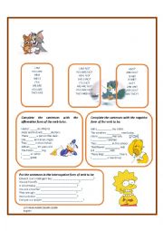 English Worksheet: Verb to be