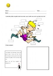 English Worksheet: Body Parts