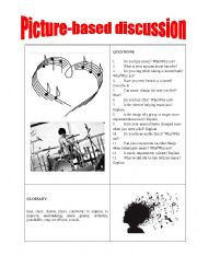 English Worksheet: Picture-based discussion music 