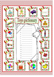 English Worksheet: Toys pictionary