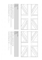 English Worksheet: Union jack to colour