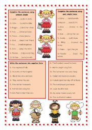 English Worksheet: GRAMMAR REVISION