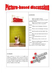 English Worksheet: Picture-based discussion abilities