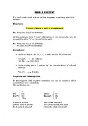 English Worksheet: Present Simple