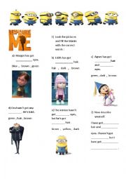 Despicable me - describe the characters