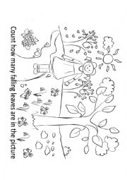 English Worksheet: Falling Leaves