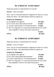 My Strengths Advertisment